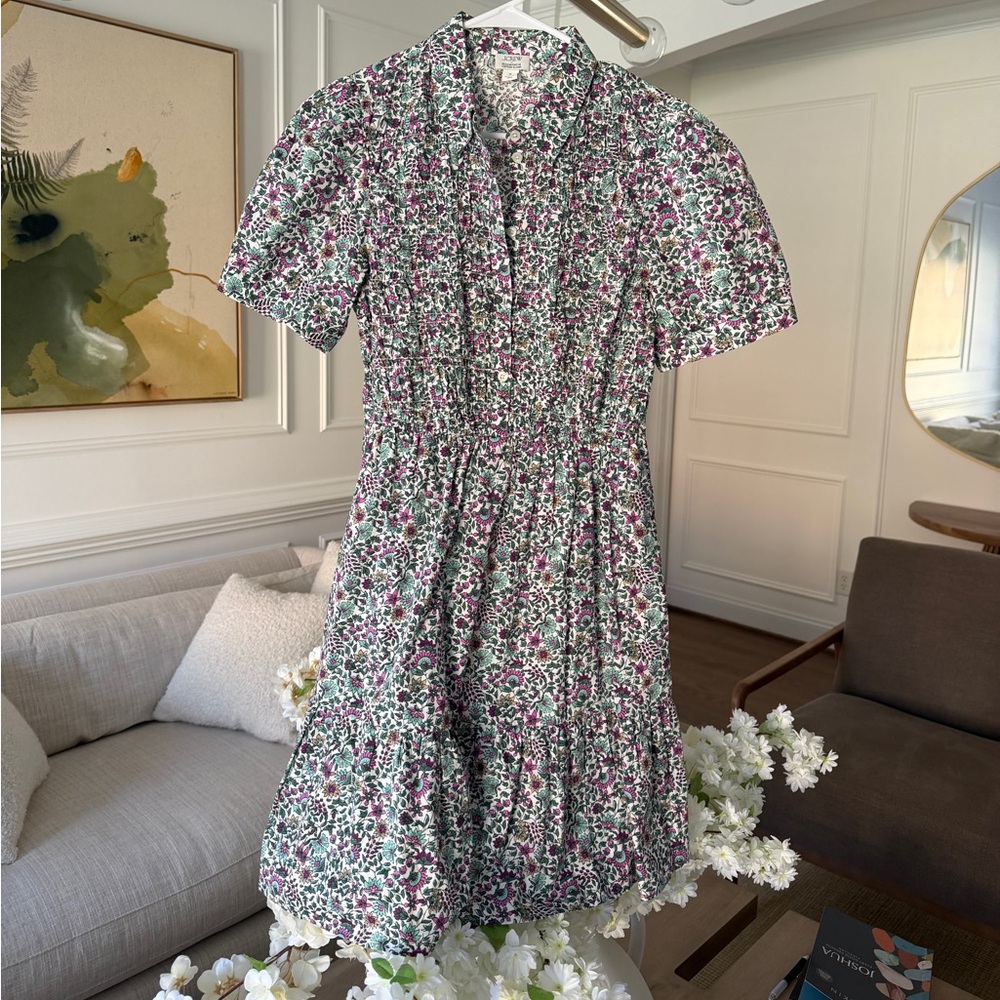 NWOT J. Crew Factory Floral Short Sleeve Dress